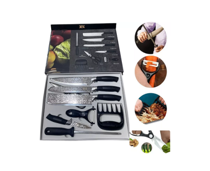 Kit Profissional De Faca Personalizado 8 Peças P/ Churrasco