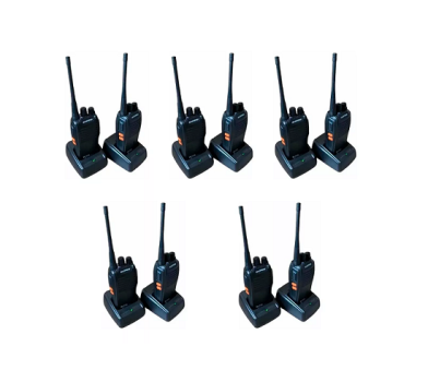 Kit10 Rádios Comunicador Baofeng Walk Talk Bf-777s Microfone