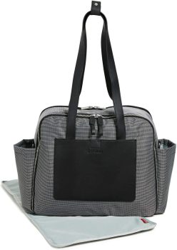 Bolsa Maternidade(Diaper Bag) Madison Square Skip Hop – Black/White Mini Grid, Skip Hop, Black/White Mini Grid