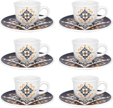 Conjunto De 6 Xícaras Pequenas 65 Ml Com Pires Floreal São Luís – Oxford