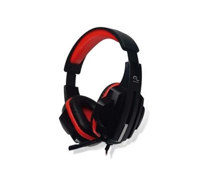 Headset Gamer Cabo Nylon P2 Preto/Vermelho Multilaser – PH120