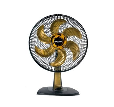 Ventilador de Mesa, TS40+, Preto/Dourado, 220v, Mallory