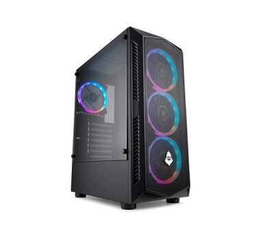 Gabinete Gamer Mancer AeroStorm, 4 Fans RGB, Lateral de Vidro, Preto, MCR-ASM-RGB01