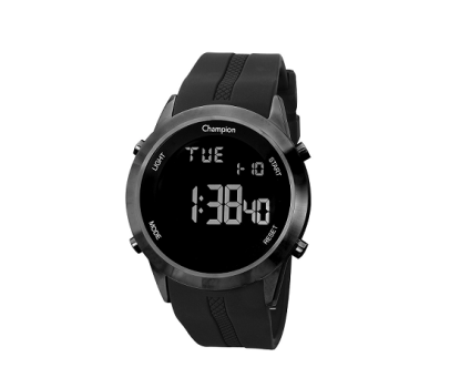 Relógio Champion Masculino Digital Preto Silicone CH40259D