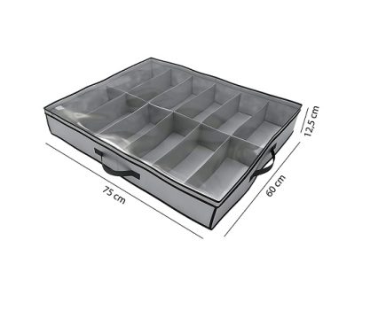 Organizador para 12 pares de calçados com tampa transparente, CST7993, Euro Home