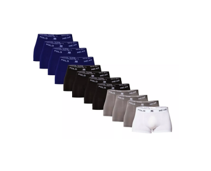 Kit 12 Cuecas Masculinas Boxer Microfibra Polo Wear