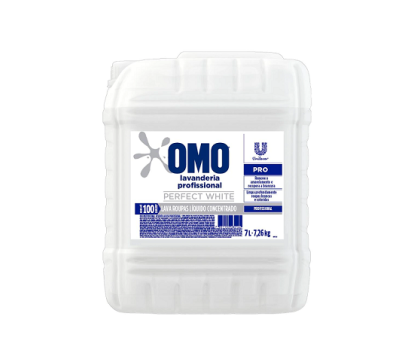 Sabão Líquido Omo Concentrado Lavanderia Profissional Perfect White 7L – 1 Unidade