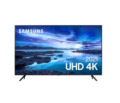 Smart TV Samsung 65″ UHD 4K UN65AU7700GXZD Processador Crystal 4K Tela sem limites Visual Livre de Cabos Alexa built in Controle Único