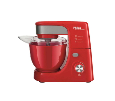 Batedeira Planetária Philco PHP500 Turbo com 11 Velocidades – Vermelha