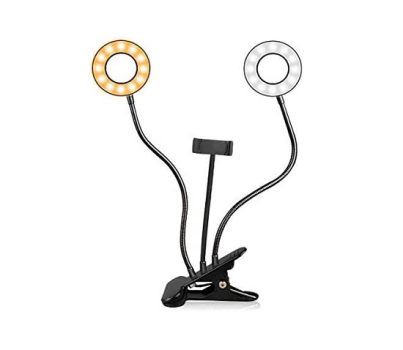 Ring light duplo com adaptador para smartfone da Greika