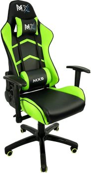 Cadeira Gamer MX5 Giratoria Preto e Verde, Mymax, 25.009176, Preto e Verde