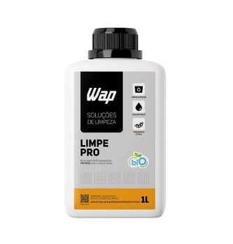 Detergente Concentrado para Limpeza Pesada de Pisos 1 LITRO WAP LIMPE PRO, Branco e amarelo