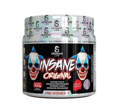PRÉ TREINO INSANE ORIGINAL MÁXIMA FORÇA E FOCO (300G) FRUIT PUNCH – DEMONS LAB