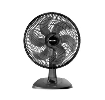 Ventilador De Mesa Mallory 3 Velocidades 40cm 6 Pás Preto 220v