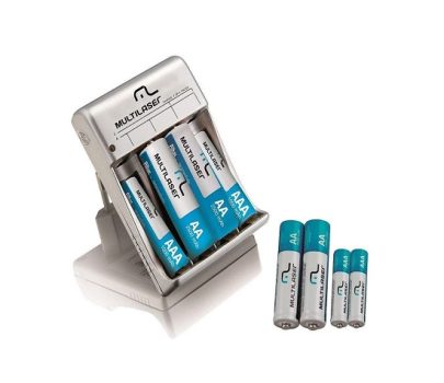 Carregador De Pilhas Multilaser Aa/Aaa Com 8 Pilhas Cb093