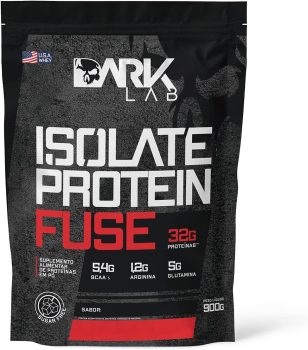 Whey Isolate Protein Fuse 900g Dark Lab| BCAAs | Whey Protein | Glutamina e Aminoácidos Essenciais | Ganho de Músculos | Ganho de Peso sem Gordura (Banana com Canela)
