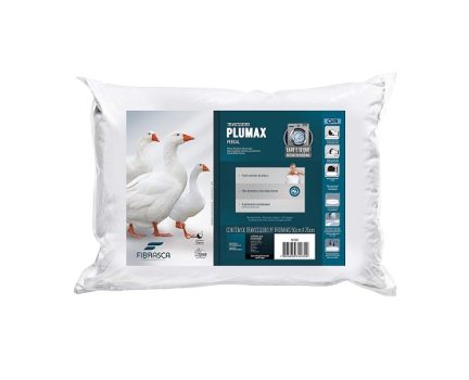 Travesseiro Toque de Pluma – Plumax Percal – Integralmente lavável em máquina – P/ fronhas 50×70 cm – Fibrasca, Branco