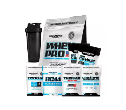 Combo Whey Protein +2 Pre Treino Creatina Gh Cafeína Bcaa