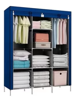 Guarda Roupa Dobrável Organizador De Roupa Azul 88130b – DecoTeam