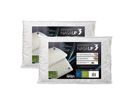 Kit 2 peças Travesseiro Nasa Up 3, para fronhas 50×70 cm, Fibrasca