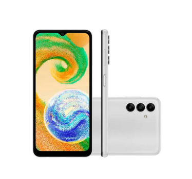 Smartphone Samsung A04S 64GB Branco 4G  6,5″ HD+ Câmera Tripla 50MP Selfie 5MP Android 13