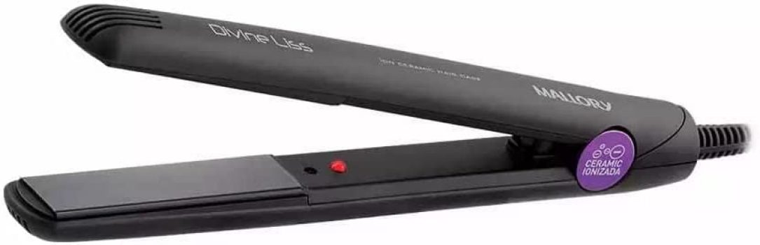 Prancha de Cabelo Mallory Divine Liss Bivolt Preto