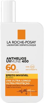 La Roche-Posay, Anthelios UVMune 400, Protetor Solar de alta performance, Protege contra os raios UVA Ultra-Longos, Textura Fluida, FPS60 (SPF50+), 50ml