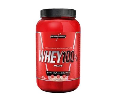 Whey 100% Pure 900g Integralmedica – Morango