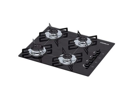 Cooktop 4 bocas Chamalux ultra chama preto Bivolt. TC