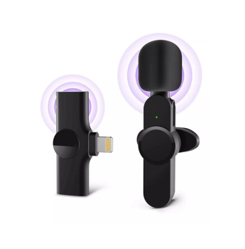 Microfone Lapela Wireless Sem Fio Para iPhone iPad Lightning