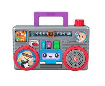 Fisher Price Aprender E Brincar Rádio Portátil Dance e Aprenda Retrô, Multicor