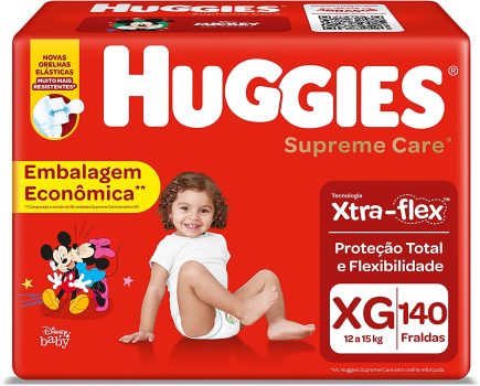 HUGGIES Fralda Supreme Care XG – 140 fraldas