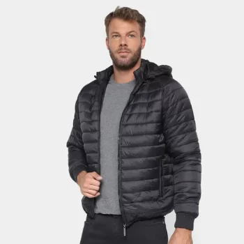 Jaqueta Lucky Sailing Puffer Capuz Removível Masculina