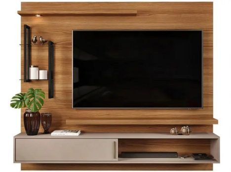 Painel para TV até 60” DJ Móveis New Greco – 2 Prateleiras