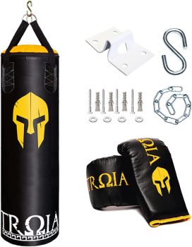 SACO DE PANCADA PROFISSIONAL + LUVA + SUPORTE (120)