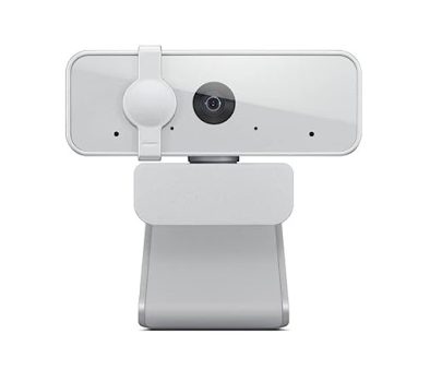 Webcam Lenovo 300 Full HD Com 2 Microfones Integrados 1080p 30fps USB Cinza Claro GXC1E71383