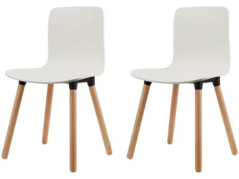 Jogo de Cadeiras de Madeira e Polipropileno