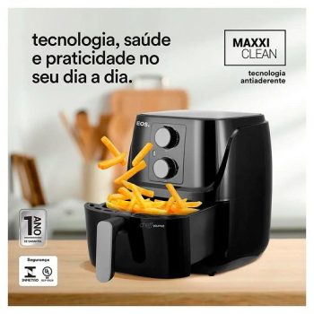Fritadeira Air Fry Sem Óleo EOS EAF30P, 3L, 127V, Preto