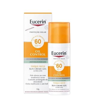 Protetor Solar Facial Eucerin – Sun Gel-Creme Oil Control FPS 60 50g