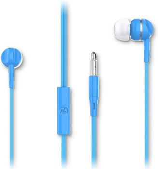 Fone De Ouvido Anti Ruido com Microfone Motorola Earbuds 105 -Azul