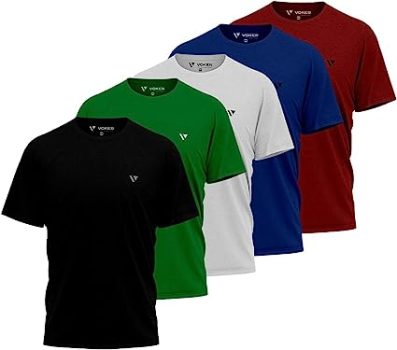 Kit 5 Camisas Camisetas Masculina Slim Voker Premium 100% Algodão