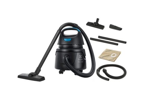 Aspirador água pó Electrolux compacto potente função sopro 1400W 12 L total 5 L util protetor termico AWD01 127v