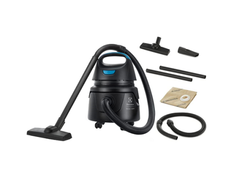 Aspirador água pó Electrolux compacto potente função sopro 1400W 12 L total 5 L util protetor termico AWD01 127v