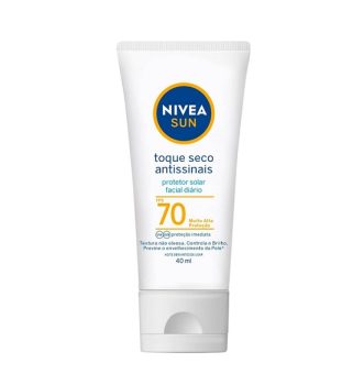 NIVEA SUN Protetor Solar Facial Toque Seco Antissinais FPS 70 40ml