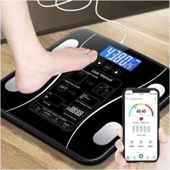 Balança Digital Bioimpedância Corporal Vidro 180kg Bluetooth
