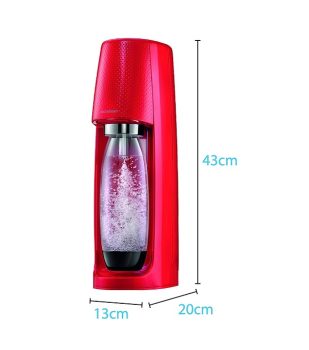 Máquina para Gaseificar Água, Fizzi, Vermelho, Sodastream