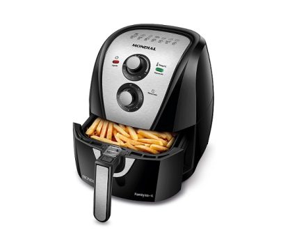 Fritadeira a Ar Mondial, Family Inox Black – 4L, 220V, 1500W – AFN-40-BI
