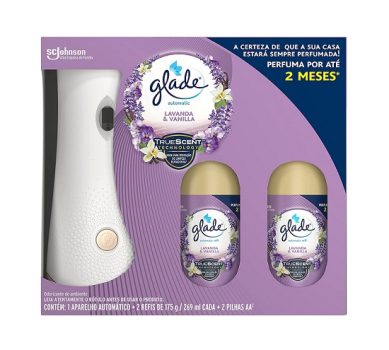 Desodorizador Glade Automatic Spray Aparelho com 2 Refis Lavanda e Baunilha 269 ml