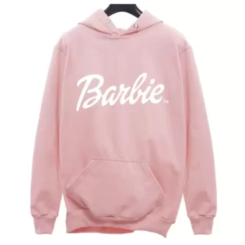 Moletom feminino flanelado rosa barbie