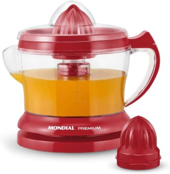 Espremedor de Frutas Mondial, Turbo Citrus Red Premium, 110V, 30W – E-23